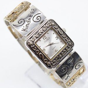 Vintage Studio Time Watch Womens Silver Tone Stainless Steel Bracelet Positive